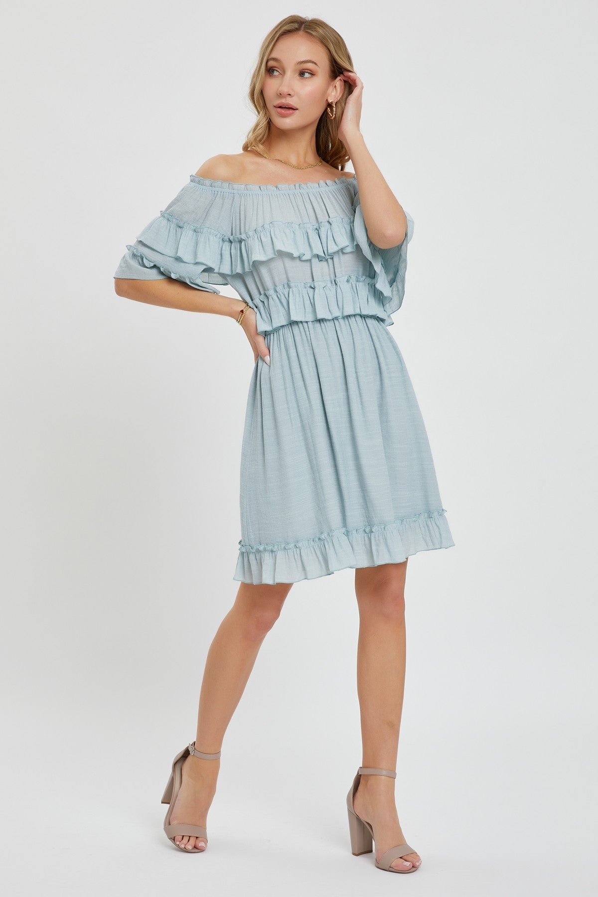 Off Shoulder Ruffle Dress