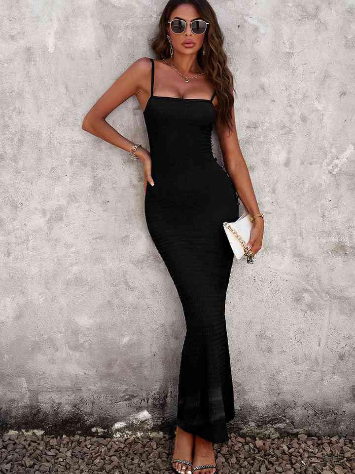 Spaghetti Strap Bodyline Maxi Dress